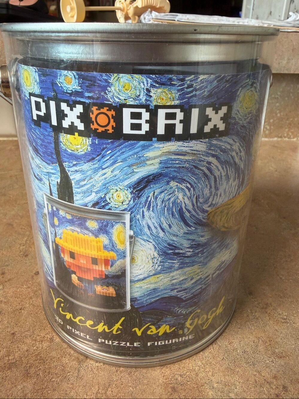 Pix Brix Vincent van Gogh Starry Night Pixel Art Puzzle Set NEW Sealed